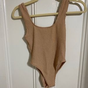 NWT- Shop Tan Lines Mauve Crinkle One Piece Size XS